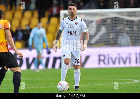 Nicola Bellomo joueur de Reggina, pendant le match de la Serie italienne Un championnat entre Benevento vs Reggina, résultat final Benevento 4, Reggina Banque D'Images
