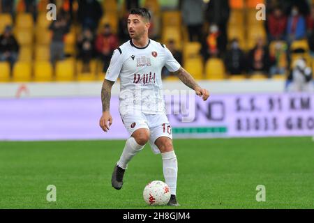 Nicola Bellomo joueur de Reggina, pendant le match de la Serie italienne Un championnat entre Benevento vs Reggina, résultat final Benevento 4, Reggina Banque D'Images