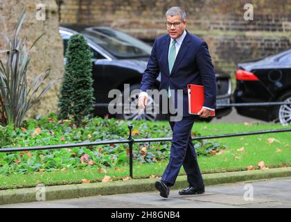 Westminster, Londres, Royaume-Uni.30 novembre 2021.Alok Sharma MP, Président de la COP26.Les ministres assistent à une réunion du Cabinet au 10, rue Downing, ce matin.Credit: Imagetraceur/Alamy Live News Banque D'Images