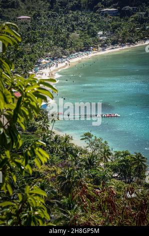 Vue sur la baie de Tortola dans les îles Vierges britanniques dans les Caraïbes. Banque D'Images