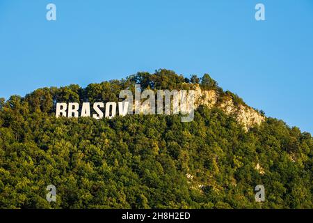 Le château de Rasnov ou Rosenau en Roumanie Banque D'Images