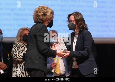 Madrid, Espagne.30 novembre 2021.Reine espagnole Sofia assister à 40 años trabajando por y con las victimas del terrorismo événement pendant 40 anniversaire AVT: Asociacion de Victimas del Terrorismo à Madrid le mardi 30 novembre 2021.Credit: CORMON PRESSE/Alamy Live News Banque D'Images