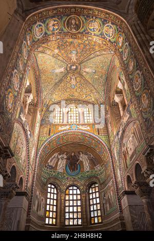 Ravenne, Italie - 01.11.2018 - célèbre première mosaïque chrétienne à l'église San vitale de Ravenne, Emilia Romagna, Italie, Europe Banque D'Images