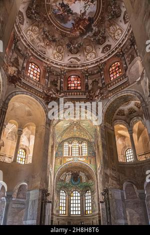 Ravenne, Italie - 01.11.2021 - célèbre première mosaïque chrétienne à l'église San vitale de Ravenne, Emilia Romagna, Italie, Europe Banque D'Images