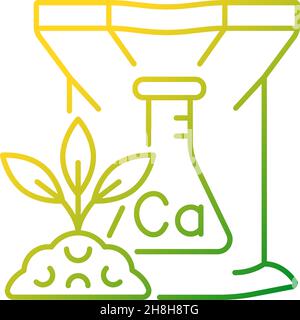 Engrais calcium gradient linéaire vecteur icône Illustration de Vecteur