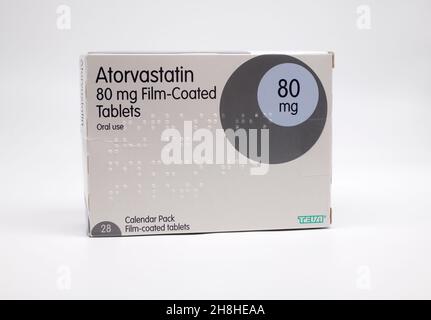 Atorvastatine utilisée pour abaisser le cholestérol Banque D'Images