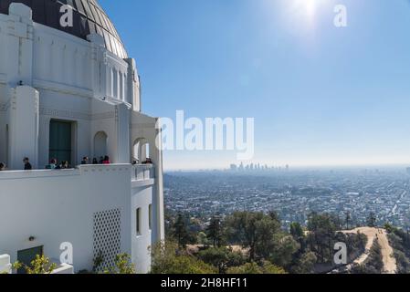 Griffith Observatory sur Los Angeles Californie Banque D'Images