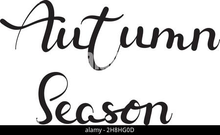 Lettrage vectoriel de la saison d'automne, bannière typographique, texte d'automne eps Illustration de Vecteur