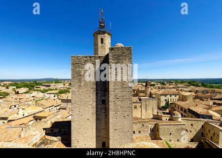 France, Gard, pays d'Uzege, Uzès, le château ducal connu sous le nom de Duche Banque D'Images