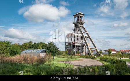 Ancien puits de mine de charbon en Belgique. Banque D'Images