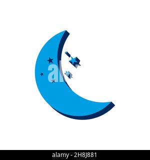 isométrique.signe 3d isolé sur fond blanc. Illustration de Vecteur