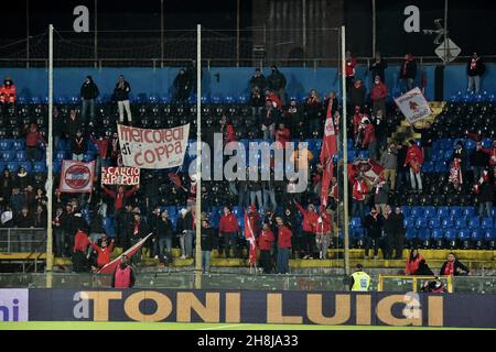 Pise, Italie.30 novembre 2021.Fans de Pérouse pendant AC Pisa vs AC Pérouse, match de football italien série B à Pise, Italie, novembre 30 2021 crédit: Agence de photo indépendante/Alamy Live News Banque D'Images