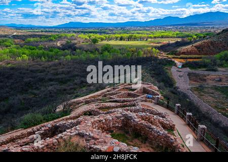 Monument national Tuzigoot, Pueblo Ruin, Clarkdale, Arizona Banque D'Images