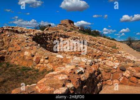 Monument national Tuzigoot, Pueblo Ruin, Clarkdale, Arizona Banque D'Images