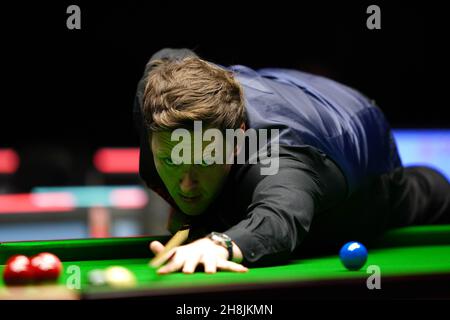 Ricky Walden lors de son match contre Anthony Hamilton le huitième jour du Championnat du Royaume-Uni de Cazoo au Barbican de York.Date de la photo: Mardi 30 novembre 2021. Banque D'Images