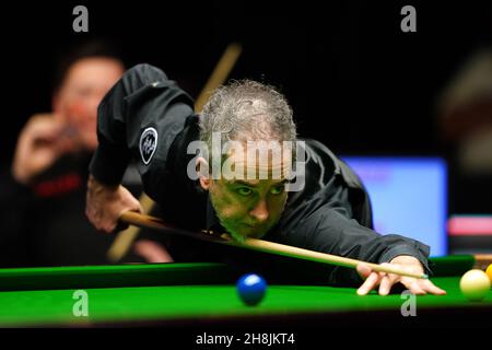 Anthony Hamilton lors de son match contre Ricky Walden le huitième jour du Championnat du Royaume-Uni de Cazoo au Barbican de York.Date de la photo: Mardi 30 novembre 2021. Banque D'Images