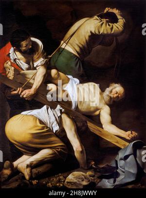La Crucifixion de Saint Pierre, 1601, par Caravaggio Banque D'Images