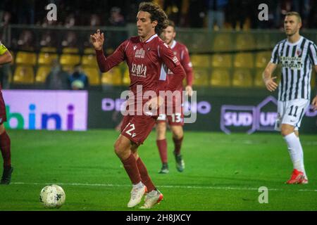 Reggio Calabria, Italie.30 novembre 2021.Portrait de Cortinovis Alessandro Reggina pendant Reggina 1914 vs Ascoli Calcio, match de football italien Serie B à Reggio Calabria, Italie, novembre 30 2021 crédit: Agence de photo indépendante/Alamy Live News Banque D'Images