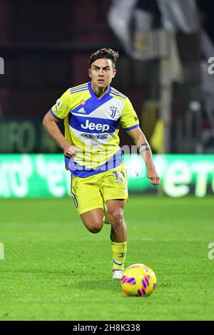 Salerno, Italie.30 novembre 2021.L'avant de Juventus Paulo Dybala en action pendant les États-Unis Salerntana vs Juventus FC, italie football série A match à Salerne, Italie, novembre 30 2021 crédit: Independent photo Agency/Alay Live News Banque D'Images