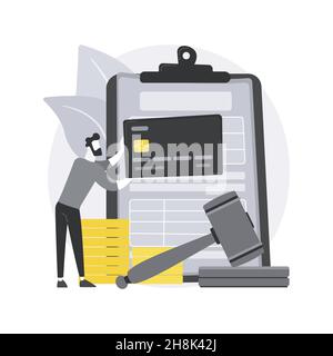 Illustration du vecteur de concept abstrait payer les pénalités. Illustration de Vecteur