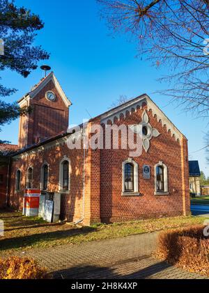 Caserne de pompiers Schönwalde, Wandlitz, Brandebourg, Allemagne Banque D'Images