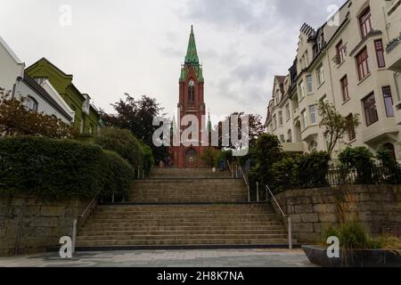 Église Saint-Jean, Bergen en Norvège Banque D'Images