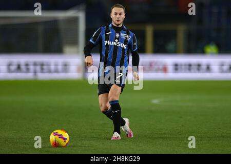 Bergame, Italie, 30 novembre 2021.Teun Koopmeiners d'Atalanta pendant le match de la série A au stade Gewiss, Bergame.Le crédit photo devrait se lire: Jonathan Moscrop / Sportimage Banque D'Images