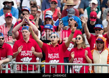 Les fans des États-Unis au cours de la deuxième manche de la coupe des présidents crédit: Speed Media/Alay Live News Banque D'Images