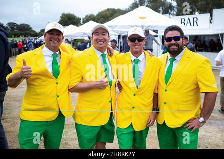 Les fans australiens au cours de la ronde 3 de la coupe des présidents crédit: Speed Media/Alamy Live News Banque D'Images