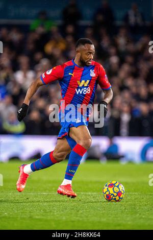 LEEDS, ANGLETERRE - NOVEMBRE 30 : Jordan Ayew de Crystal Palace lors du match de la Premier League entre Leeds United et Crystal Palace à Elland Road le 30 novembre 2021 à Leeds, Angleterre.(Photo de Sebastian Frej) Banque D'Images