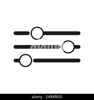 Égaliseur ou définition de la collection d'icônes dans le style glyphe, vecteur Illustration de Vecteur