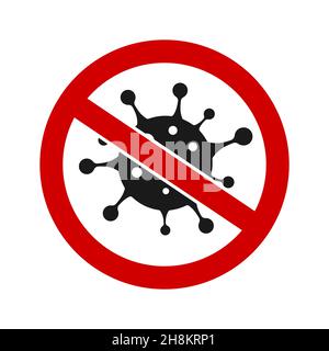 Signe attention coronavirus. Arrêter le coronavirus. Éclosion de coronavirus. Illustration de Vecteur