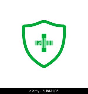 Vecteur d'icône de bouclier médical Illustration de Vecteur