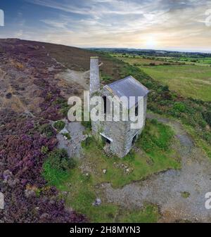 Ruines de la maison de moteur Betsy de petit-lait près de Mary Tavy à Devon, Angleterre Banque D'Images