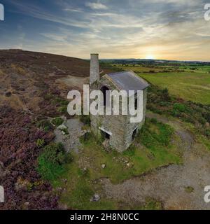 Ruines de la maison de moteur Betsy de petit-lait près de Mary Tavy à Devon, Angleterre Banque D'Images