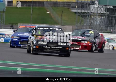 Paul Mensley, Ford Sierra Cosworth, Ric Wood, Freddie Hunt, Nissan Skyline GT-R,Historique Touring car Challenge, HTCC, combiné avec le Tony dron tr Banque D'Images