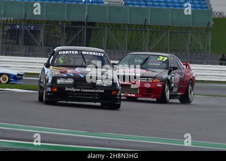 Paul Mensley, Ford Sierra Cosworth, Simon Garrad, Nissan Skyline R32, Historic Touring car Challenge, HTCC, combiné avec le Tony dron Trophy pour Tou Banque D'Images