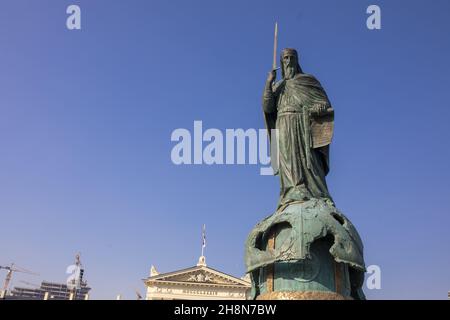 Monument à Stefan Nemanja - le créateur de l'état serbe, Belgrade, Serbie Banque D'Images