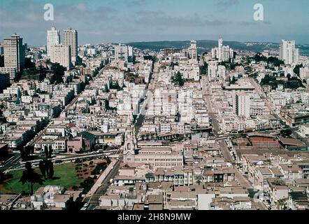 PANORAMICA - FOTO AÑOS 60.Emplacement : EXTÉRIEUR.SAN FRANCISCO-CALIFORNIE. Banque D'Images