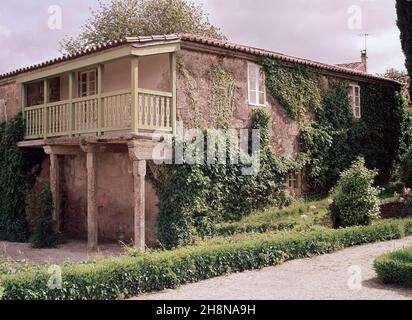 EXTÉRIEUR DEL PAZO DE ROSALIA DE CASTRO.LIEU: PAZO DE ROSALIA DE CASTRO.Padrón.LA COROGNE.ESPAGNE. Banque D'Images