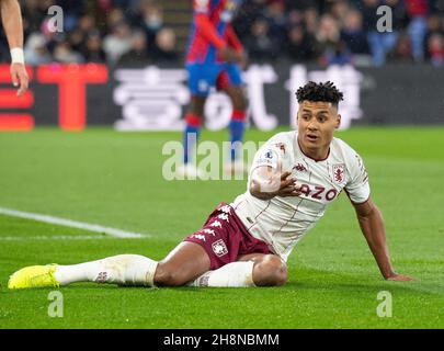 Aston Villa Ollie Watkins lors du match de Premier League entre Crystal Palace et Aston Villa à Selhurst Park, Londres, Angleterre, le 27 novembre 2021.Photo par Andrew Aleksiejczuk / Prime Media Images. Banque D'Images