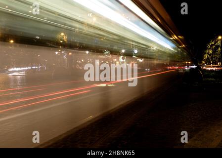 Image d'un tramway passant à Anvers Banque D'Images