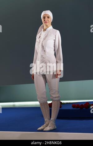 Madrid, Espagne.1er décembre 2021.L'actrice Ana Torrent vue lors de la représentation de Las Criadas au théâtre Bellas Artes à Madrid.Crédit : SOPA Images Limited/Alamy Live News Banque D'Images