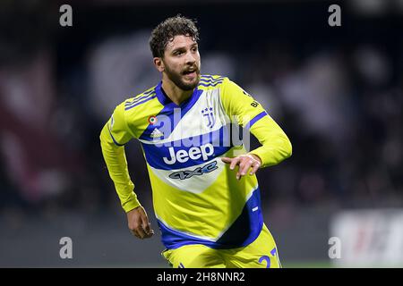 Salerno, Italie.30 novembre 2021.Manuel Locatelli du FC Juventus pendant la série Un match entre les Etats-Unis Salerntana 1919 et Juventus au Stadio Arechi, Salerno, Italie, le 30 novembre 2021.Credit: Giuseppe Maffia/Alay Live News Banque D'Images