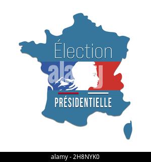 Election présidentielle France 2022 - vote des 10 et 24 avril 2022 - bannière Banque D'Images