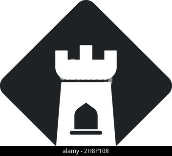 Logo Castle icône design vector ilustraation template Illustration de Vecteur