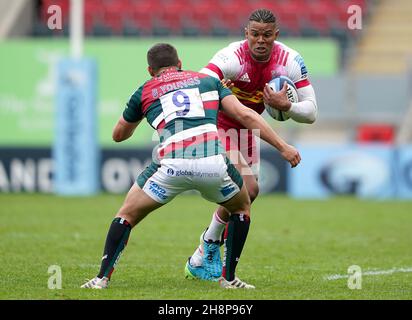 Photo du dossier datée du 15-05-2021, de Harlequinss' Tyrone Green (à droite).Les gagnants suivants de la Grande finale, Catalans Dragons, ont poursuivi leur recrutement de haut niveau auprès de la NRL avec la signature du gagnant de la Grande finale 2021, Tyrone May.Date de publication : le mercredi 1er décembre 2021. Banque D'Images