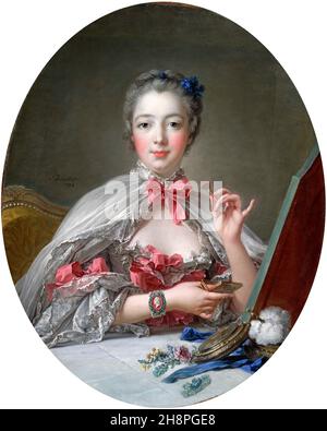 Madame de Pompadour.Portrait de Jeanne-Antoinette poisson, Marquise de Pompadour (1721-1764) par François Boucher, huile sur toile, 1750.Madame de Pompadour a été membre de la cour française et maîtresse officielle de Louis XV de 1745 à 1751. Banque D'Images