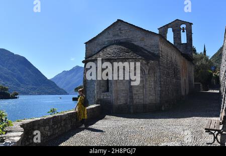 San Giacomo Ossuccio Lac de Côme, Lombardie, Italie Banque D'Images