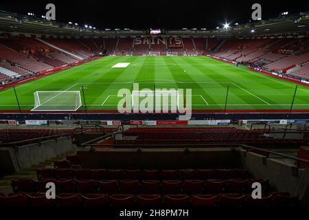 Southampton, Angleterre, 1er décembre 2021.Vue générale de l'intérieur du sol avant le match de la première Ligue au stade St Mary's, Southampton.Crédit photo à lire: Kieran Cleeves / Sportimage crédit: Sportimage / Alay Live News Banque D'Images